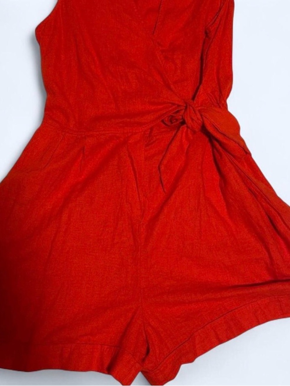 A New Day Linen Blend Plus Size Romper/Mini Jumpsuit
